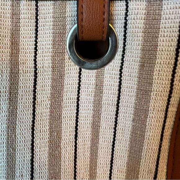 Simply Noelle Handbag leather & teak, brown, cream, black, & tan EUC! - Picture 13 of 16